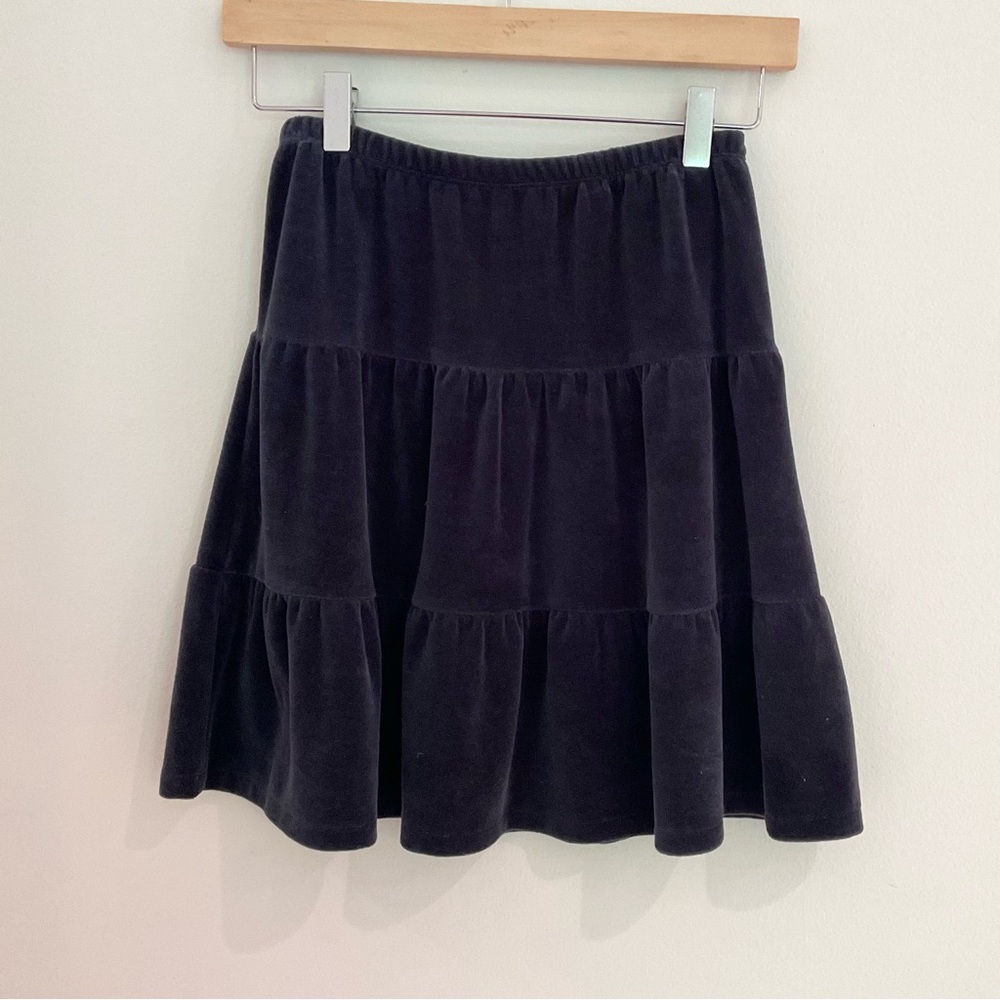 Kids Midnight Tiered Velvet Skirt by Garnet Hill